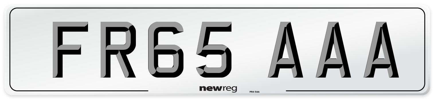 FR65 AAA Number Plate from New Reg